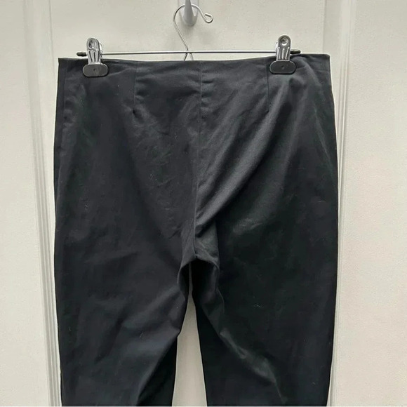 Melanie Lyne Wide Straight Leg Trouser Pants Beaded Laser Cut Black Size 6 - Picture 9 of 16